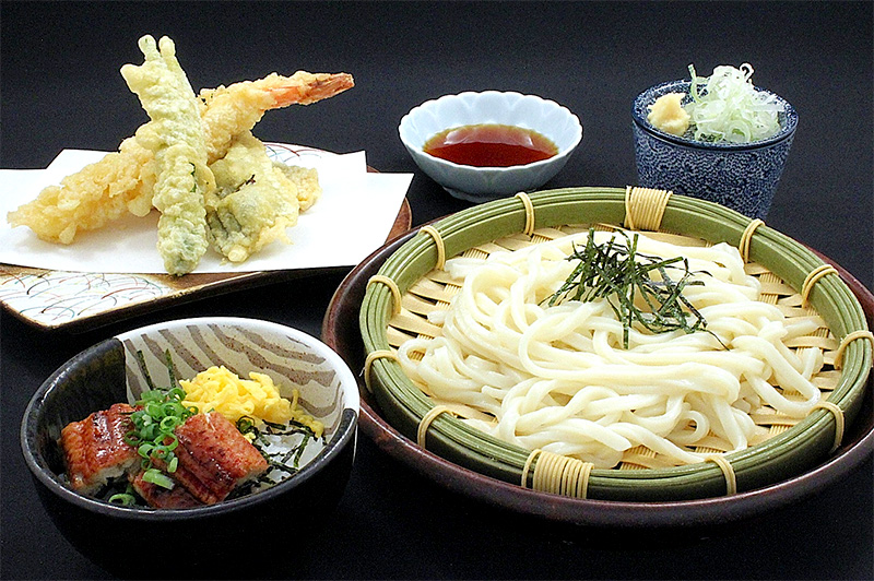 大海老天ざるそば とミニ鰻丼