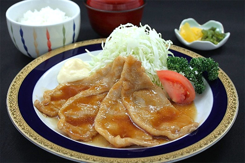 那須三元豚ロース肉の生姜焼き